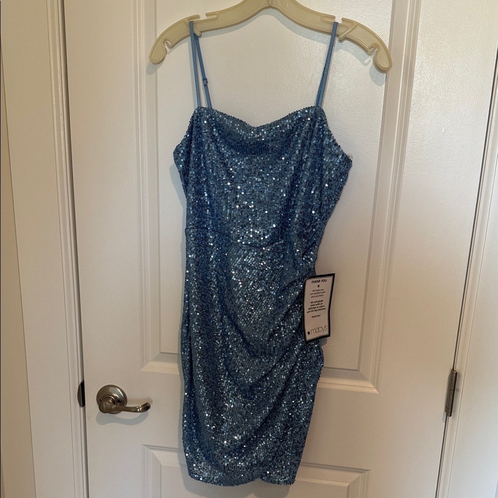 Emerald Sundae Light Blue Sequin Dress